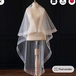 Satin Veil Custom Diamond White Veil